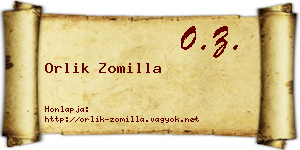Orlik Zomilla névjegykártya